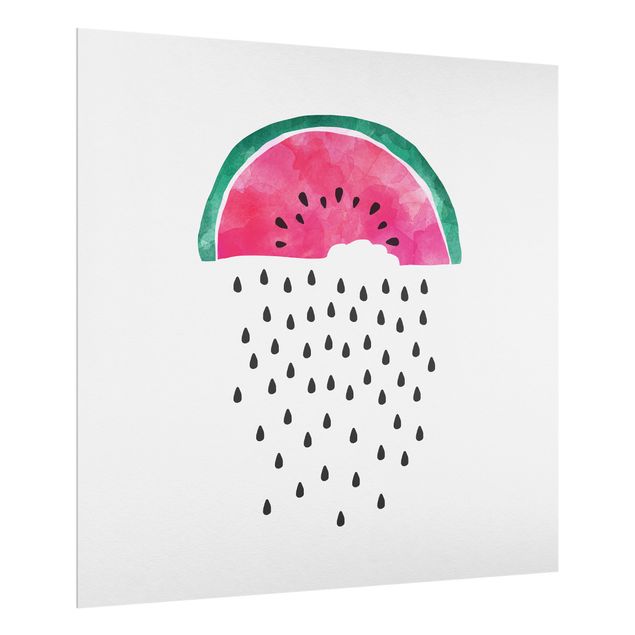 Spatscherm keuken Watermelon Rain