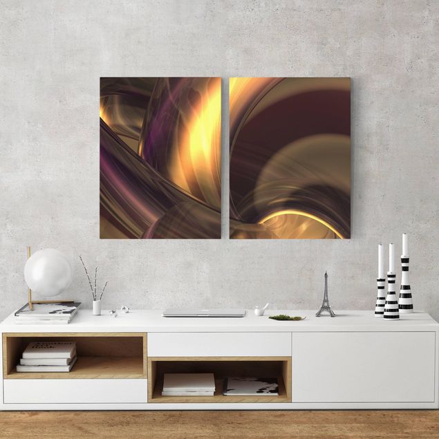 Canvas schilderijen - 2-delig  Enchanted Fire