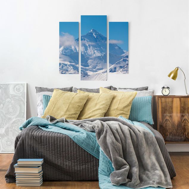 Canvas schilderijen - 3-delig Mount Everest