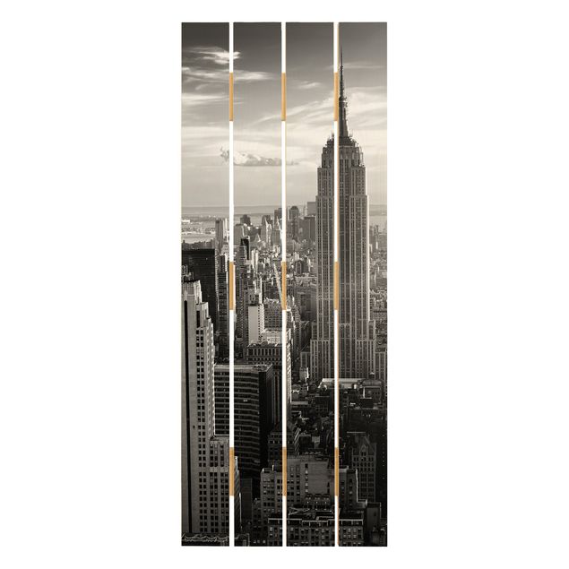 Houten schilderijen op plank Manhattan Skyline