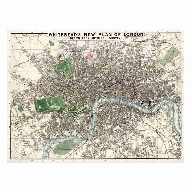 Magneetborden Vintage Map London