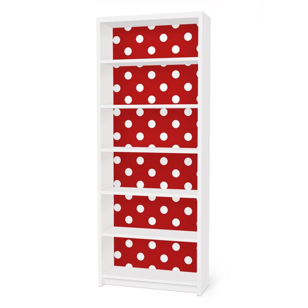 Meubelfolie IKEA Billy Boekenkast No.DS92 Dot Design Girly Red