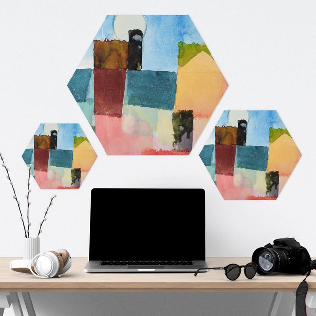 Hexagons Forex schilderijen Paul Klee - Moonrise (St. Germain)