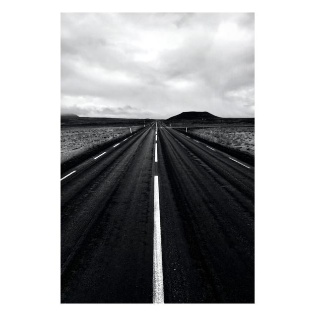 Magneetborden Straight Road In Iceland