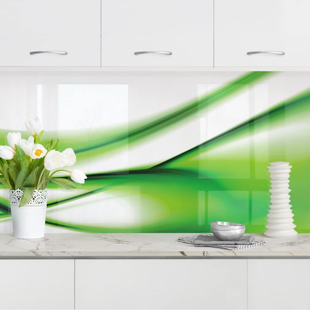 Achterwand voor keuken abstract Green Touch