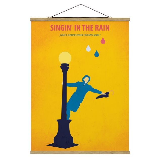 Stoffen schilderij met posterlijst Film Poster Singing In The Rain