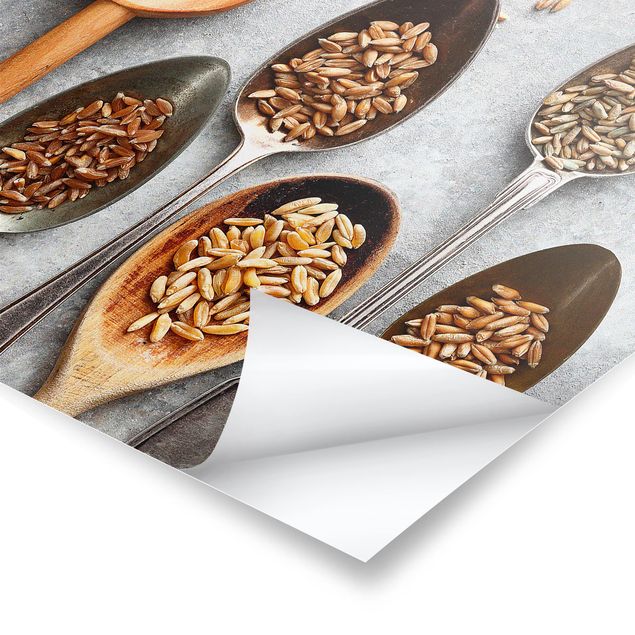 Posters Cereal Grains Spoon