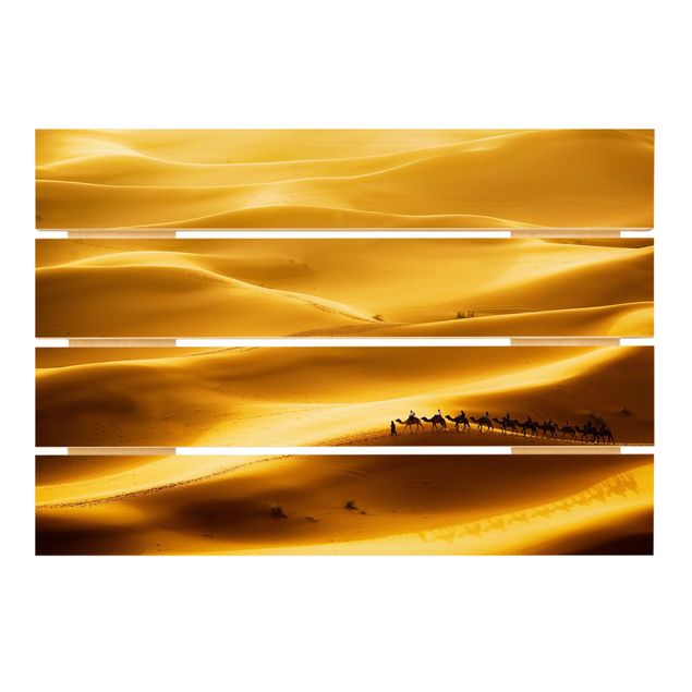 Houten schilderijen op plank Golden Dunes
