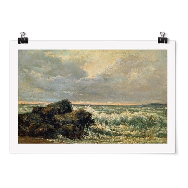 Posters Gustave Courbet - The wave