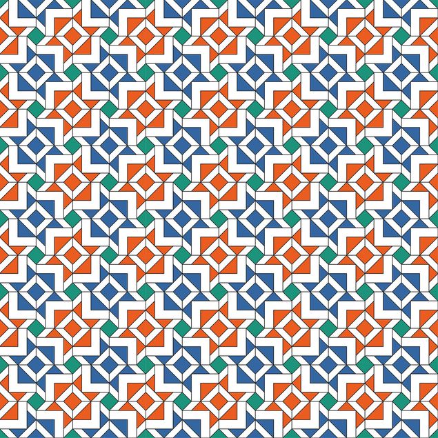 Plakfolien Arabic Tile Pattern With Very Beautiful Colour Scheme