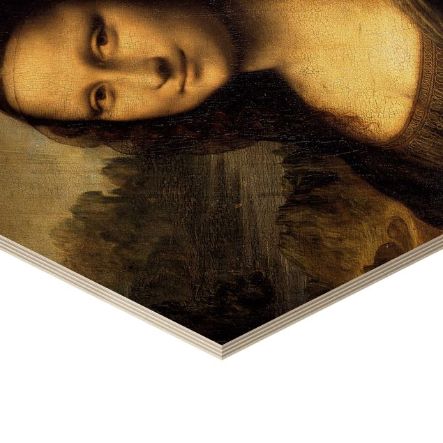Hexagons houten schilderijen Leonardo da Vinci - Mona Lisa
