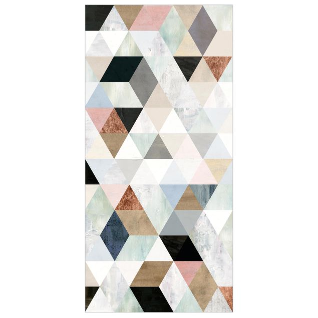 Ruimteverdeler Watercolour Mosaic With Triangles I