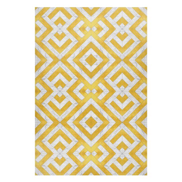 Magneetborden Geometrical Tile Mix Art Deco Gold Marble