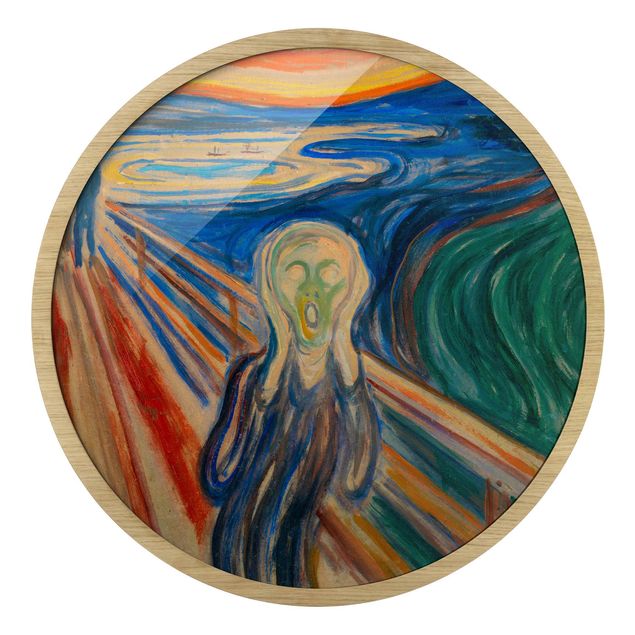 Rond schilderijen Edvard Munch - L'urlo