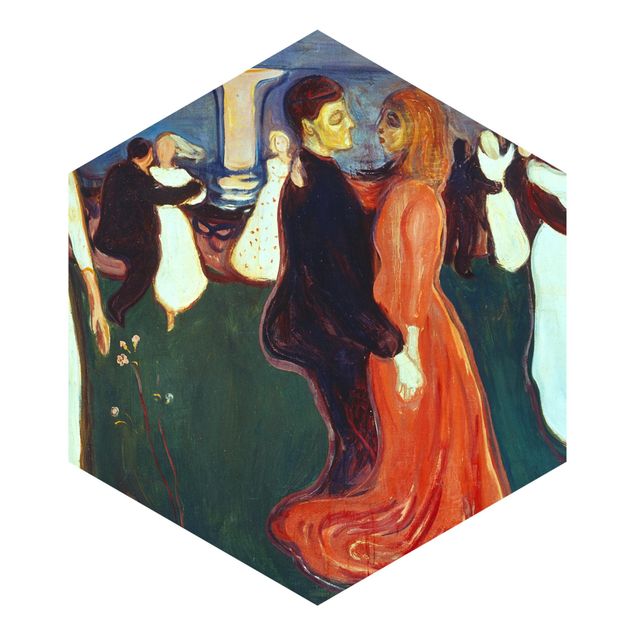 Hexagon Behang Edvard Munch - The Dance Of Life