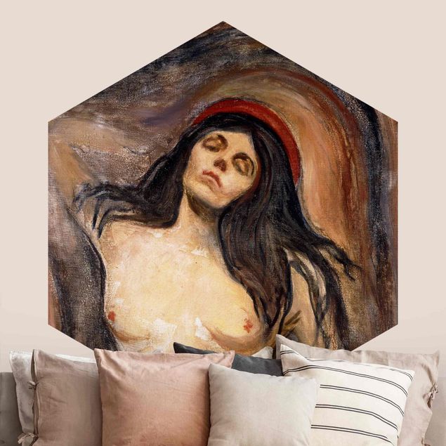 Hexagon Behang Edvard Munch - Madonna