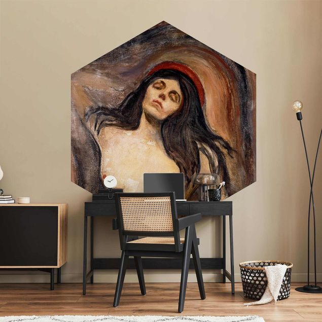 Hexagon Behang Edvard Munch - Madonna