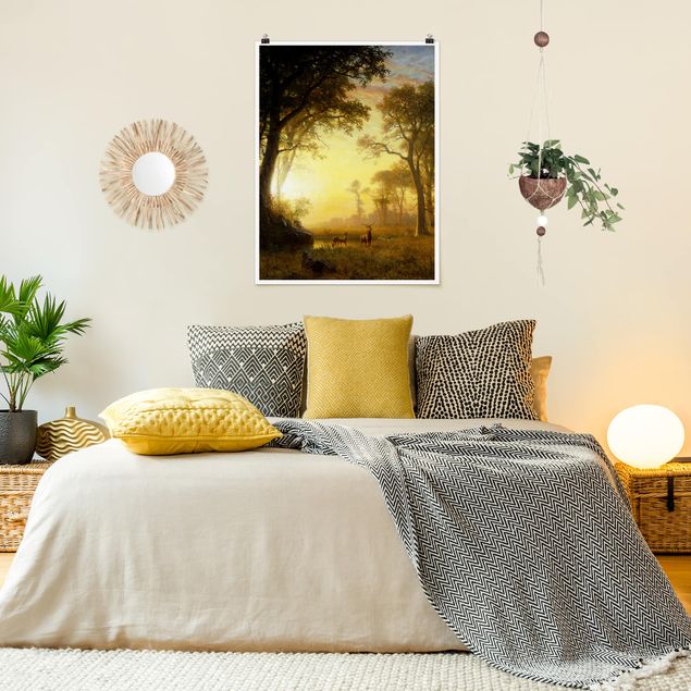 Posters Albert Bierstadt - Light in the Forest