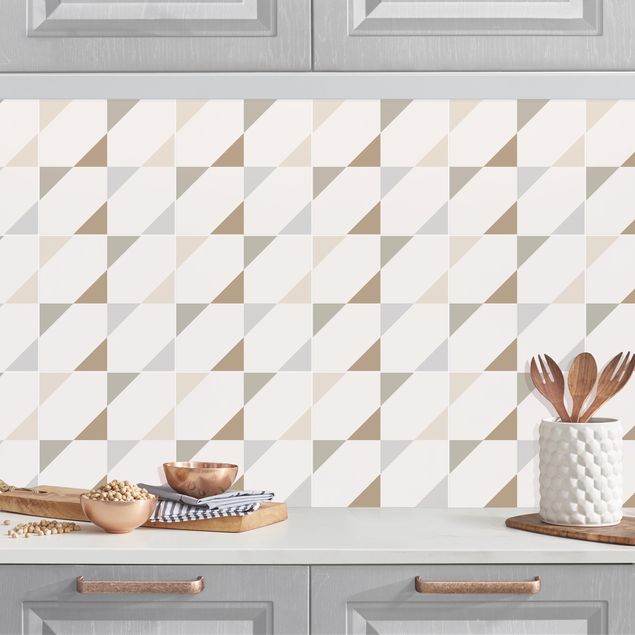 Achterwand voor keuken patroon Small Triangle Tiles