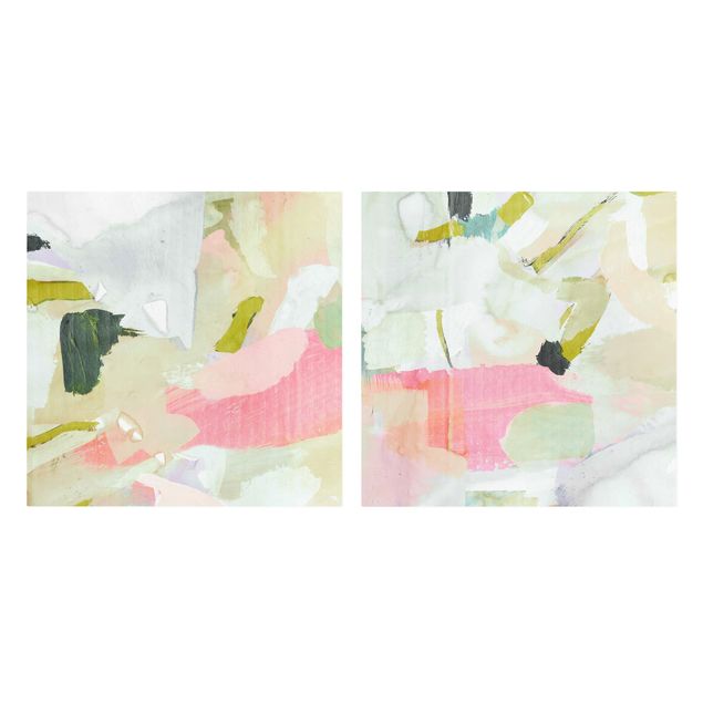 Canvas schilderijen - 2-delig  Chime In Rosé Set I