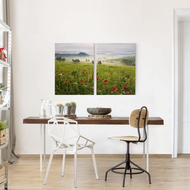 Canvas schilderijen - 2-delig  Tuscan Spring