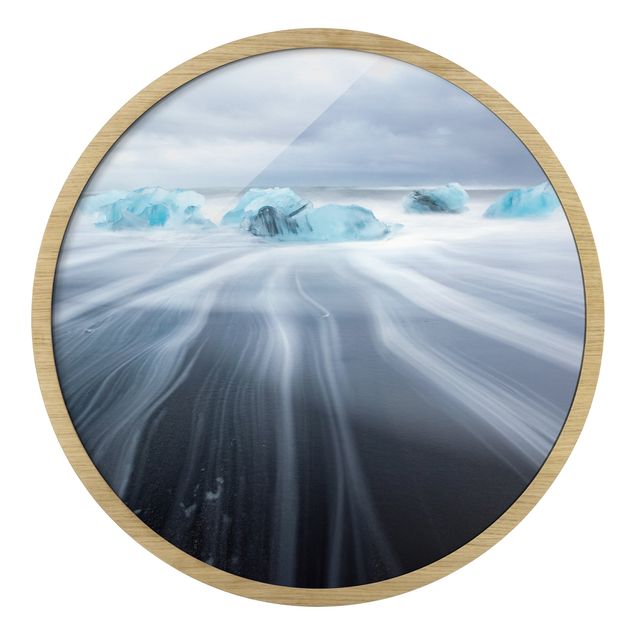 Rond schilderijen Paesaggio di ghiaccio