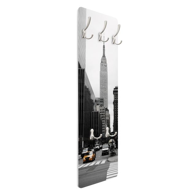 Wandkapstokken houten paneel Empire State Building