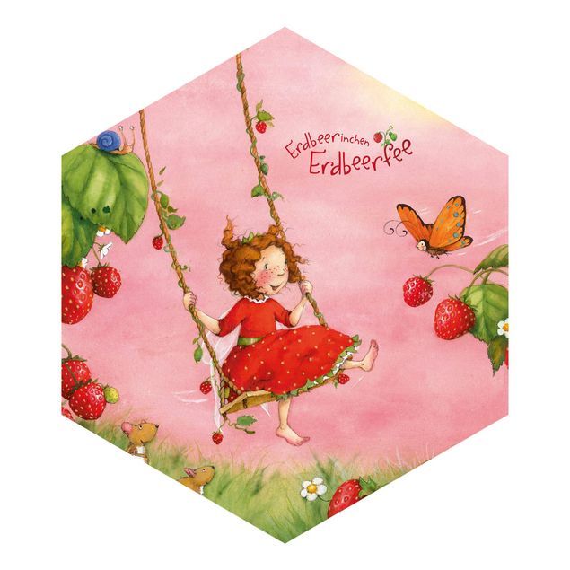Hexagon Behang The Strawberry Fairy - Tree Swing