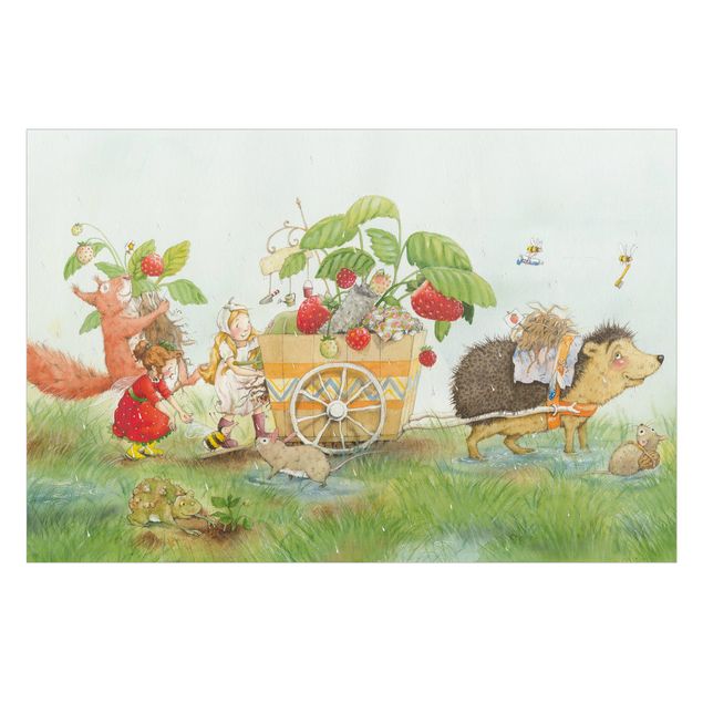 Raamfolie - Little Strawberry Strawberry Fairy - With Hedgehog