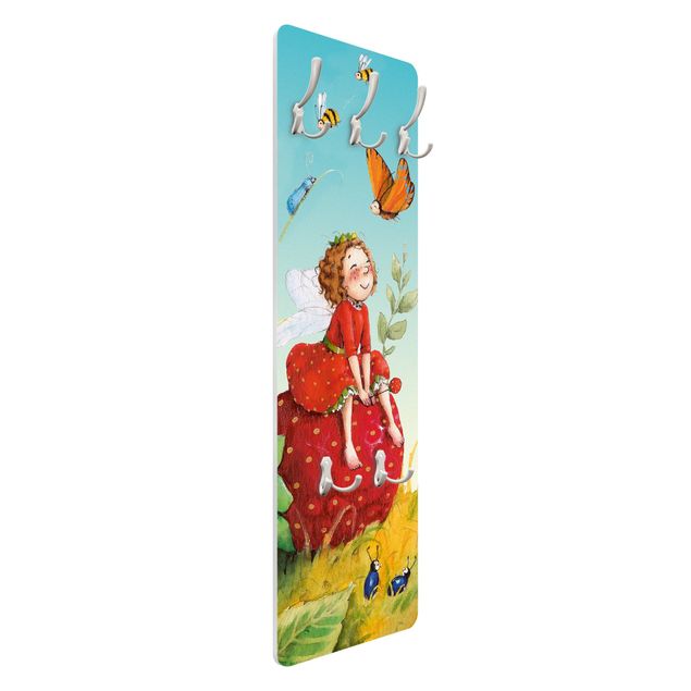 Wandkapstokken houten paneel Little Strawberry Strawberry Fairy - Enchanting