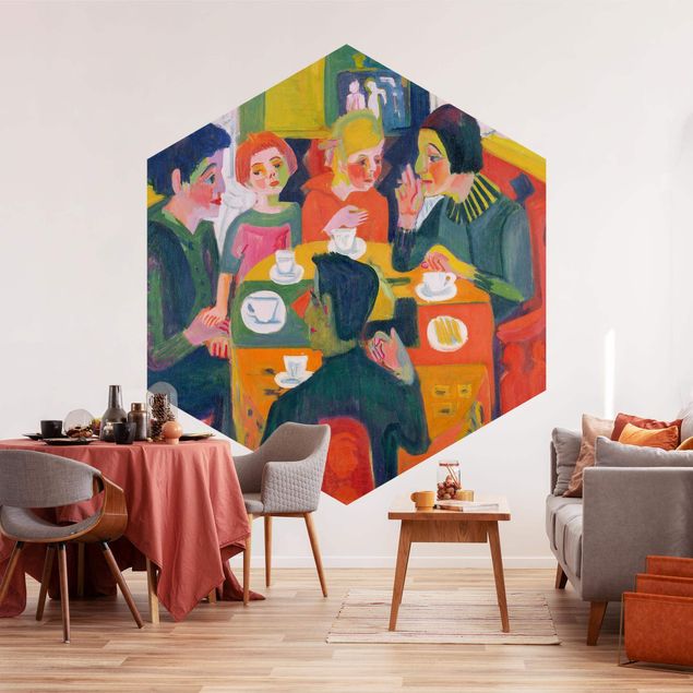 Hexagon Behang Ernst Ludwig Kirchner - Coffee Table