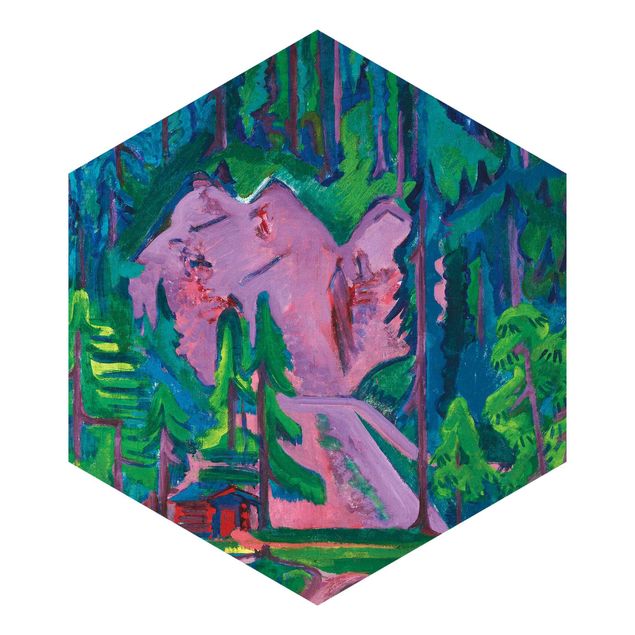 Hexagon Behang Ernst Ludwig Kirchner - Quarry At Wildboden