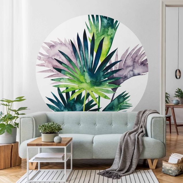 Behangcirkel Exotic Foliage - Fan Palm