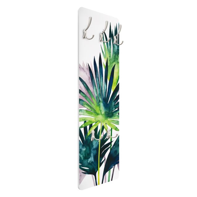 Wandkapstokken houten paneel Exotic Foliage - Fan Palm