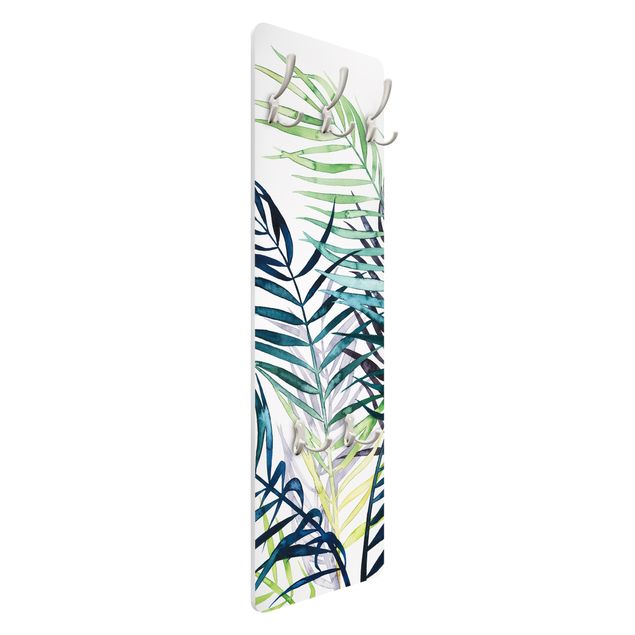 Wandkapstokken houten paneel Exotic Foliage - Palme