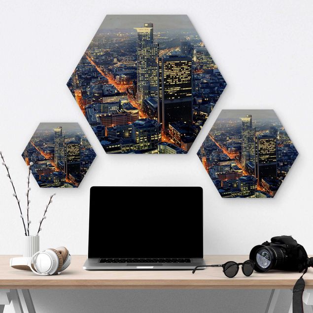 Hexagons houten schilderijen Frankfurt