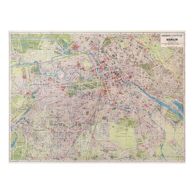 Forex schilderijen Vintage Map Berlin