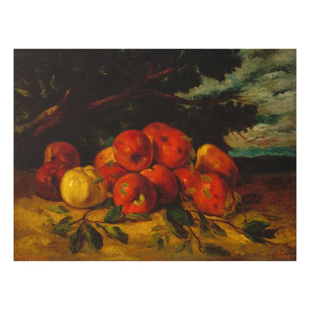 Spatscherm keuken Gustave Courbet - Apple Still Life