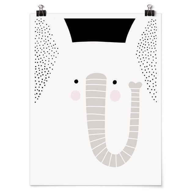 Posters Zoo With Patterns - Elephant