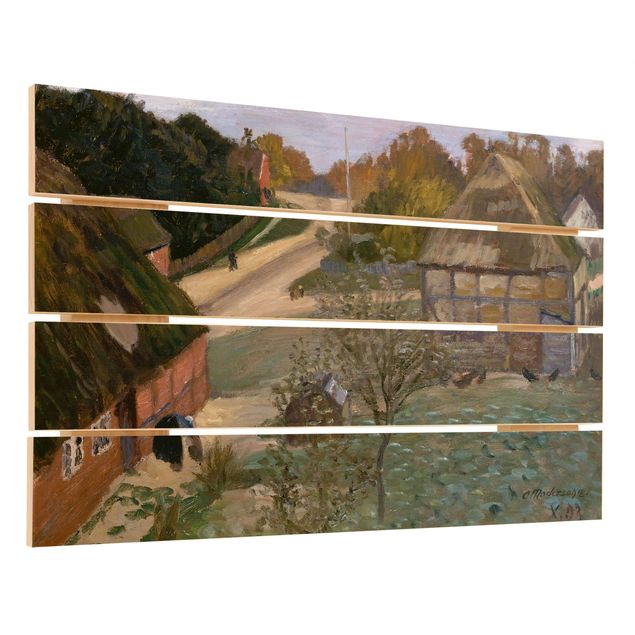 Houten schilderijen op plank Otto Modersohn - Alt-Worpswede