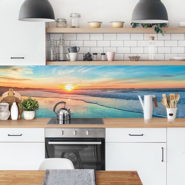 Achterwand voor keuken Romantic Sunset By The Sea