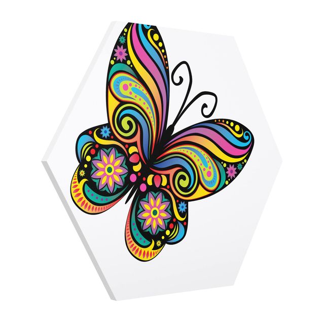 Hexagons Forex schilderijen No.BP22 Mandala Butterfly