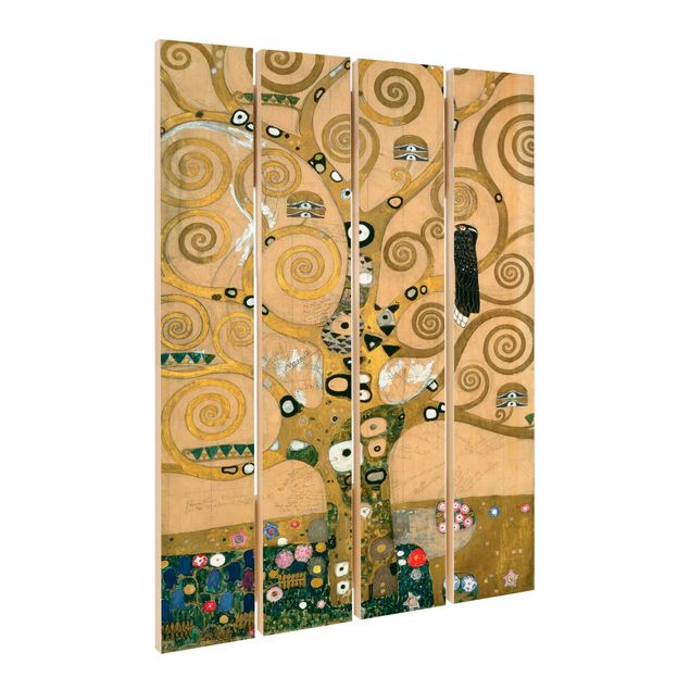 Houten schilderijen op plank Gustav Klimt - The Tree of Life