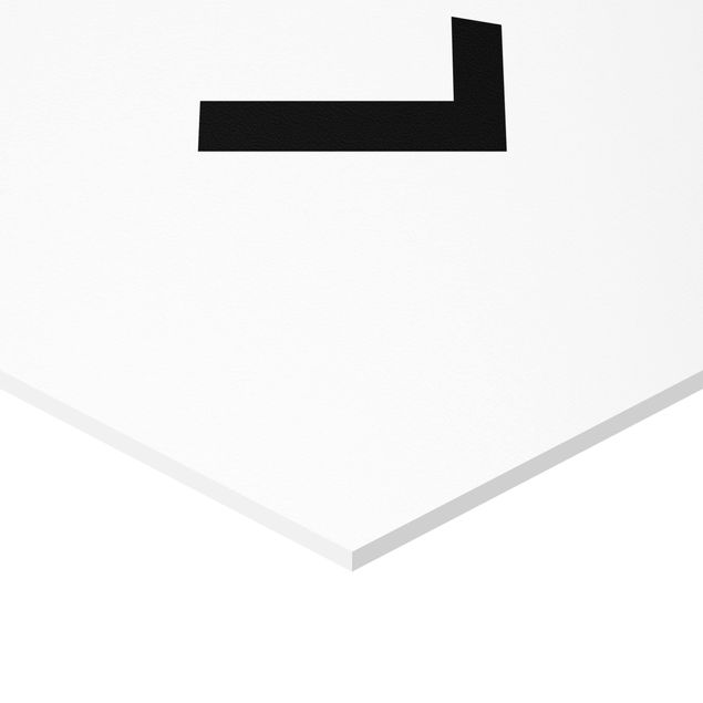 Hexagons Forex schilderijen Letter White L
