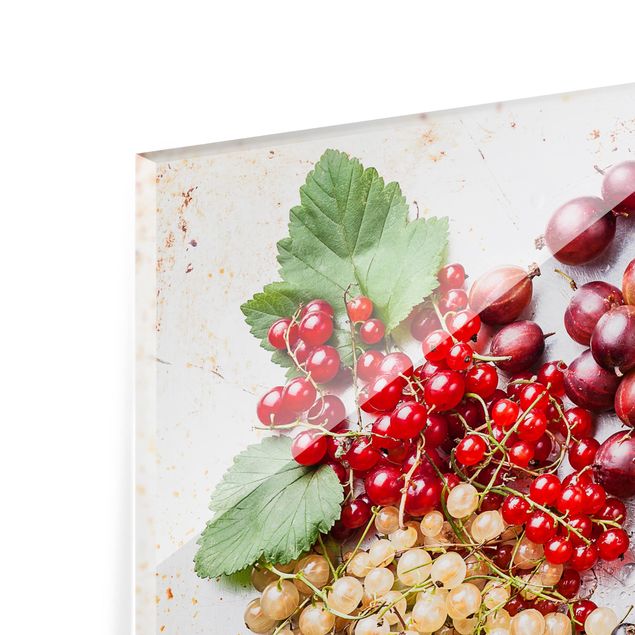 Spatscherm keuken Mixture Of Berries On Metal