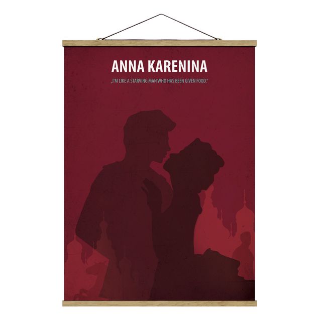 Stoffen schilderij met posterlijst Film Poster Anna Karenina