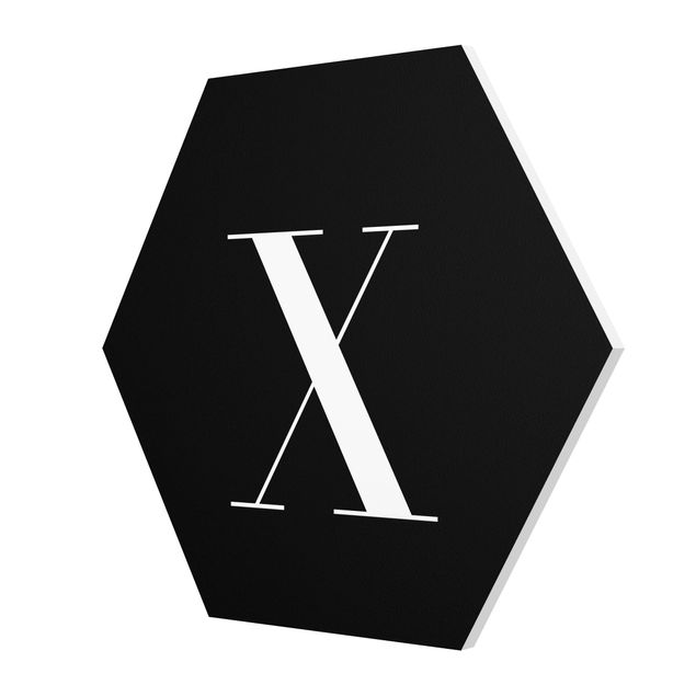 Hexagons Forex schilderijen Letter Serif Black X