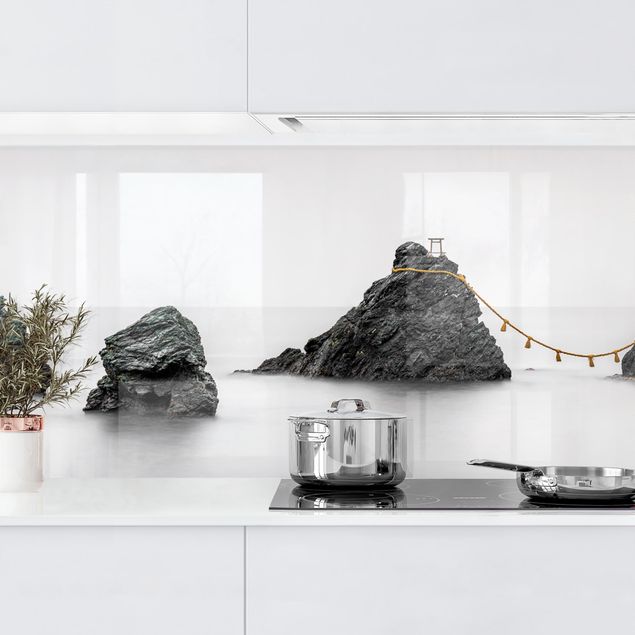 Achterwand voor keuken steden en skylines Meoto Iwa - The Married Couple Rocks