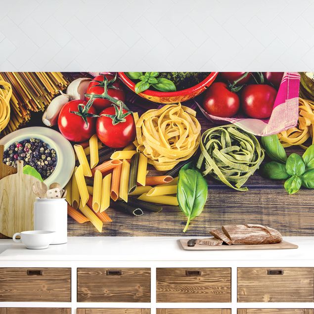 Achterwand voor keuken groenten en fruit Pasta