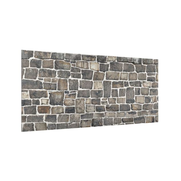 Spatscherm keuken Crushed Stone Wallpaper Stone Wall